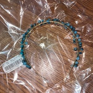 Blue stone headband